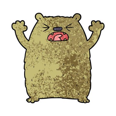 ayı çizgi film karakteri vektör çizim 