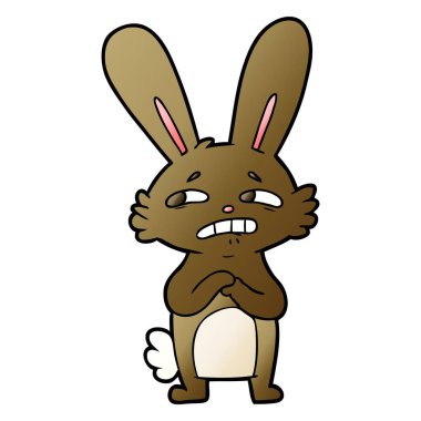 Çizgi film tavşanının vektör çizimi