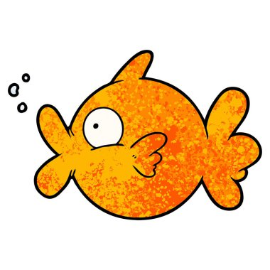 Çizgi film balıklarının vektör çizimi