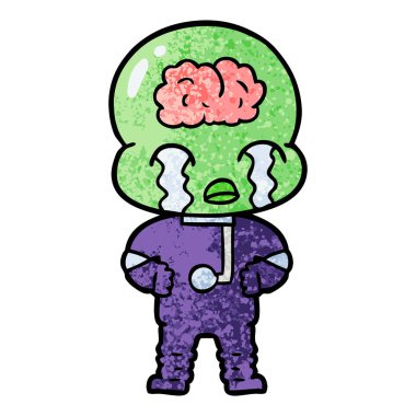 büyük beyin uzaylı ağlıyor çizgi film