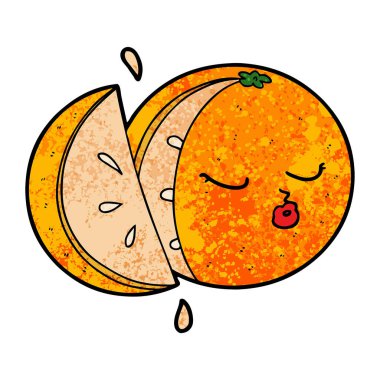 çizgi film turuncu vektör çizim