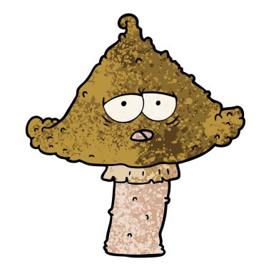 yüzü olan çizgi film mantar