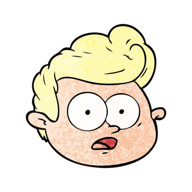 vektör çizim karikatür erkek yüz