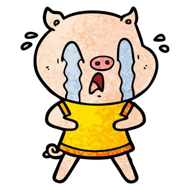 ağlayan domuz çizgi film insan Giyim Eşyası