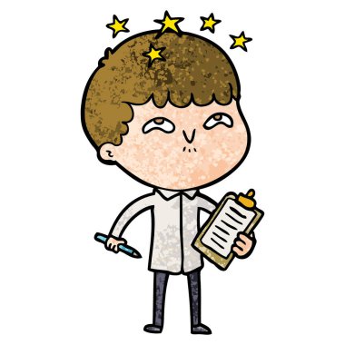 vektör çizim karikatür çocuk hayret