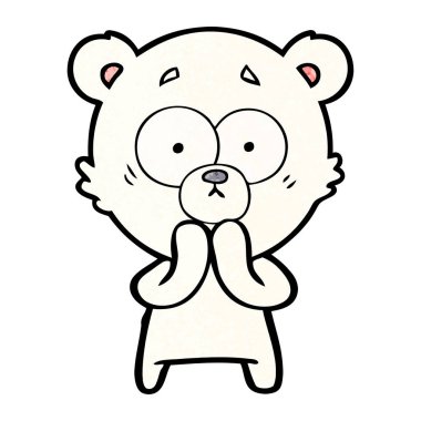 Kutup Ayısı Çizgi Filminin Vektör İllüstrasyonu