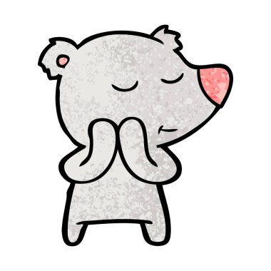 ayı çizgi film karakteri vektör çizim 