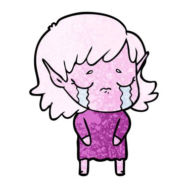 çizgi film ağlayan elf kızı