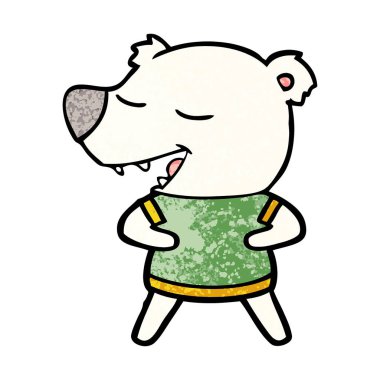 Kutup Ayısı Çizgi Filminin Vektör İllüstrasyonu