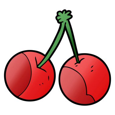 vektör çizim karikatür kiraz
