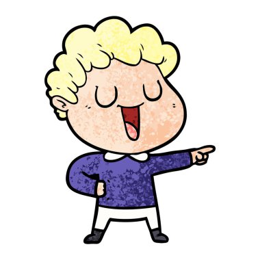 çizgi film adam işaret