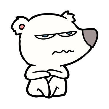 Kutup Ayısı Çizgi Filminin Vektör İllüstrasyonu