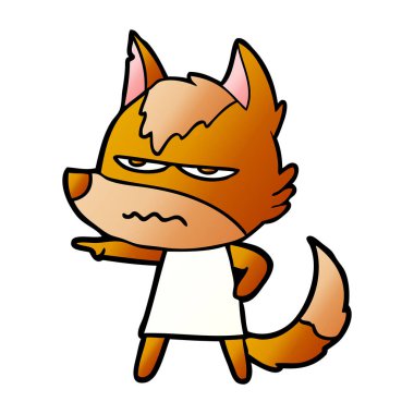 Tilki çizgi film karakteri vektör çizim