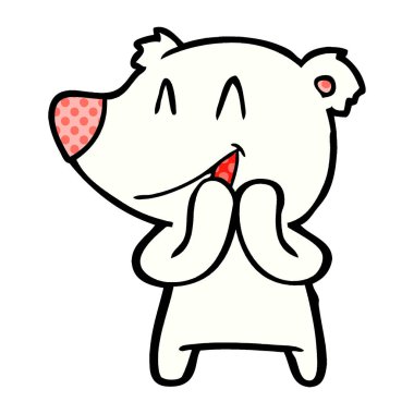 Kutup Ayısı Çizgi Filminin Vektör İllüstrasyonu