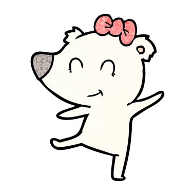 Kutup Ayısı Çizgi Filminin Vektör İllüstrasyonu