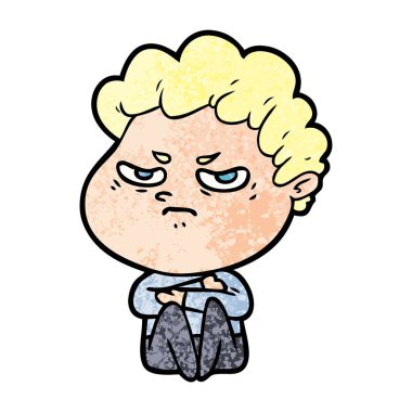 vektör çizim karikatür kızgın adam