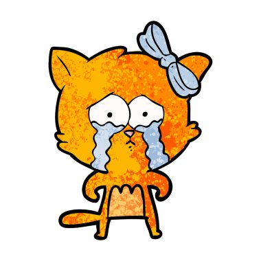 Çizgi film kedisinin vektör çizimi