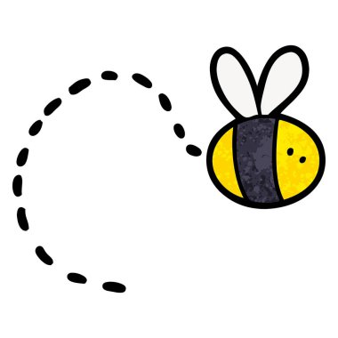 vector illustration of cartoon bee clipart