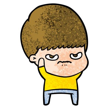 rahatsız çizgi film çocuk vektör çizim