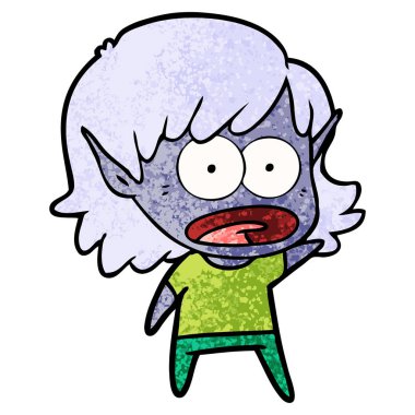 çizgi film şok elf kızı