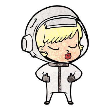 çizgi film güzel astronot kız