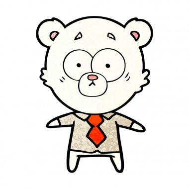 Kutup Ayısı Çizgi Filminin Vektör İllüstrasyonu