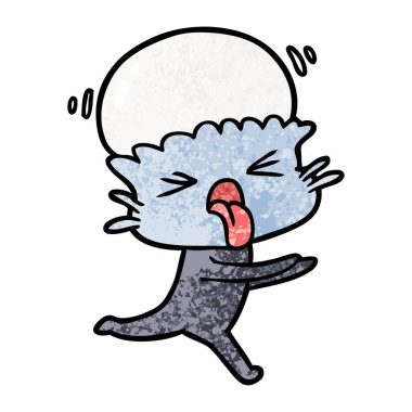 garip karikatür uzaylı vektör çizim