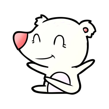 Kutup Ayısı Çizgi Filminin Vektör İllüstrasyonu