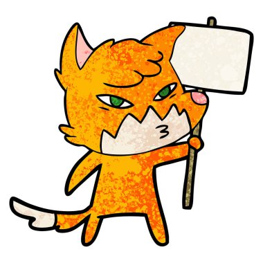 Akıllı karikatür fox vektör çizim