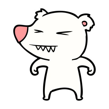 Kutup Ayısı Çizgi Filminin Vektör İllüstrasyonu