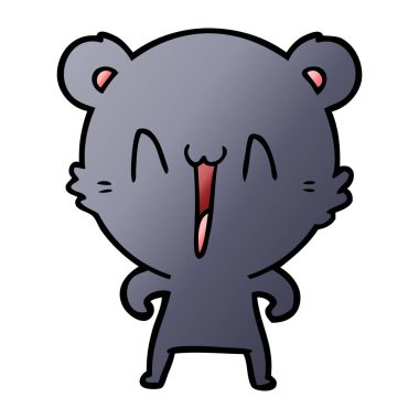 ayı çizgi film karakteri vektör çizim 