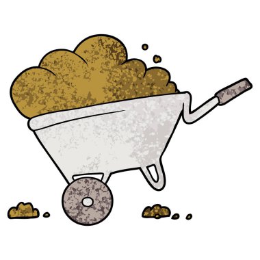 vektör çizim karikatür el arabası