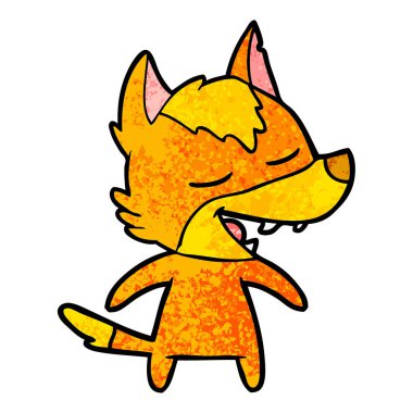 Tilki çizgi film karakteri vektör çizim