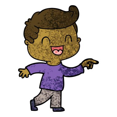 vektör çizim karikatür mutlu adam