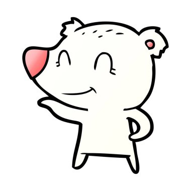 Kutup Ayısı Çizgi Filminin Vektör İllüstrasyonu