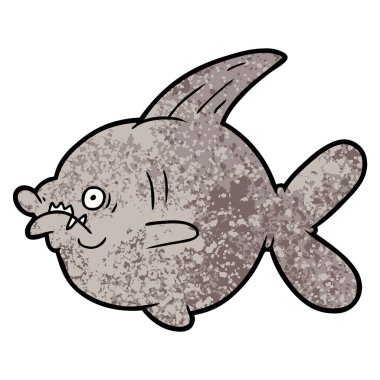 Çizgi film balıklarının vektör çizimi