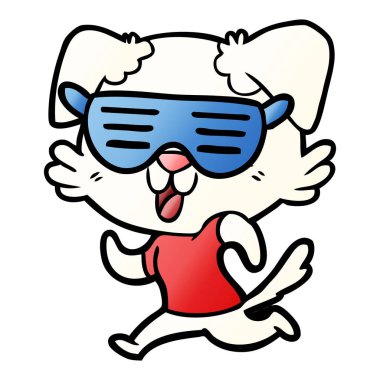 vektör çizim karikatür köpek gülen