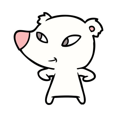 Kutup Ayısı Çizgi Filminin Vektör İllüstrasyonu