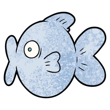 Çizgi film balıklarının vektör çizimi