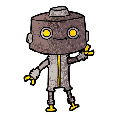 Çizgi film robotunun vektör çizimi 