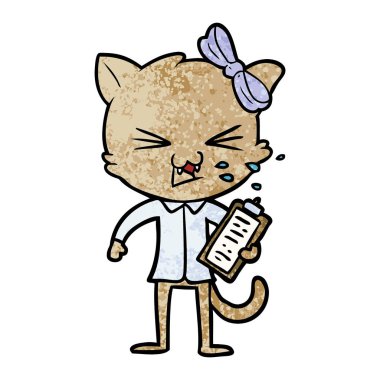 Çizgi film kedisinin vektör çizimi