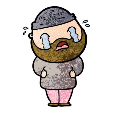 sakallı adam ağlıyor çizgi film