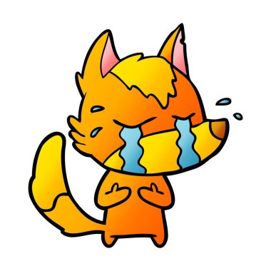 üzgün küçük tilki çizgi film karakteri