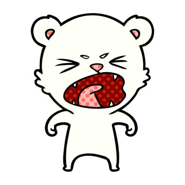 Kutup Ayısı Çizgi Filminin Vektör İllüstrasyonu