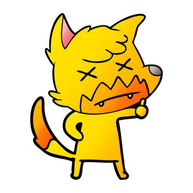 Tilki çizgi film karakteri vektör çizim