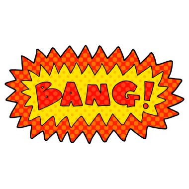 vektör çizim karikatür bang sembolü