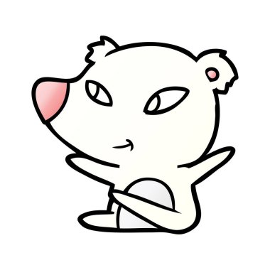 Kutup Ayısı Çizgi Filminin Vektör İllüstrasyonu