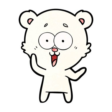 Kutup Ayısı Çizgi Filminin Vektör İllüstrasyonu