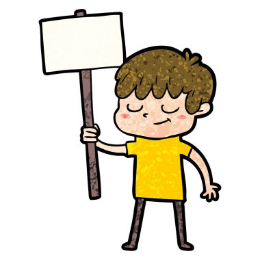 vektör çizim karikatür mutlu çocuk