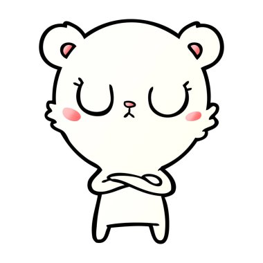 Kutup Ayısı Çizgi Filminin Vektör İllüstrasyonu